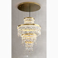 MIRODEMI®  Sospel | Aristocratic Golden Ring Large Crystal Chandelier
