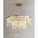 MIRODEMI®  Sospel | Aristocratic Designer Gold Ring Large Crystal Chandelier