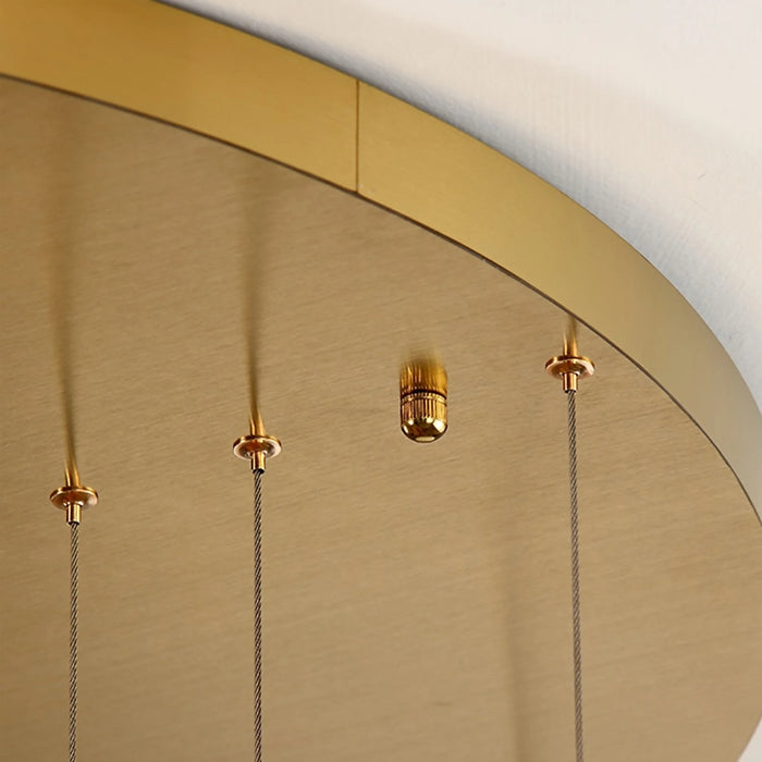 MIRODEMI®  Sospel | Aristocratic Gold Ring Design Large Crystal Chandelier