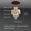 MIRODEMI®  Sospel | Aristocratic Gold  Crystal Chandelier