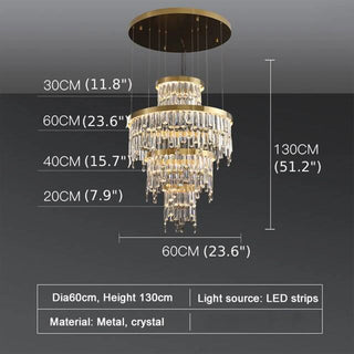 MIRODEMI®  Sospel | Aristocratic Gold  Crystal Chandelier