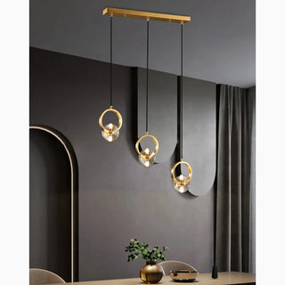 MIRODEMI® Spiez | Chic Gold Pendant Chandelier with Crystals