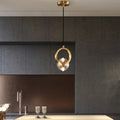 MIRODEMI® Spiez | Designer Gold Ring Pendant Chandelier with Crystals