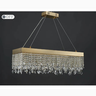 MIRODEMI® Spotorno | Luxury rectangle/oval classy chandelier lighting for dining room, kitchen