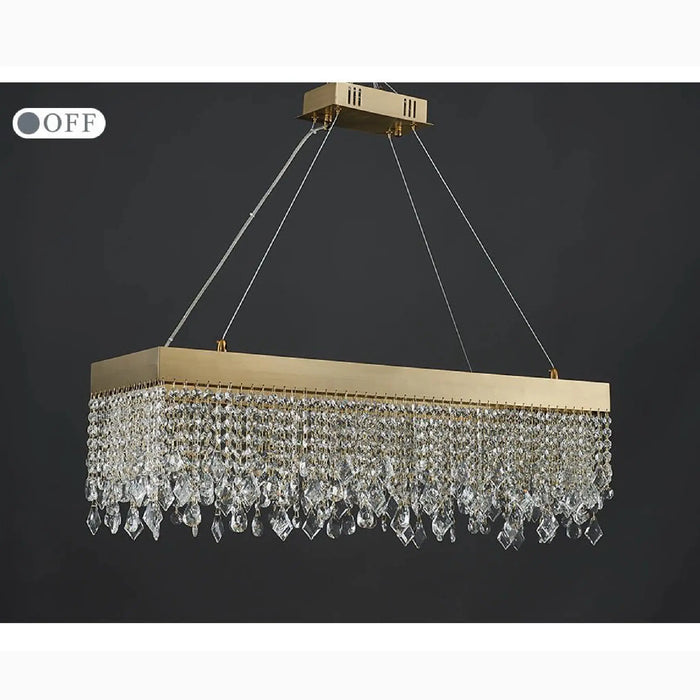 MIRODEMI® Spotorno | Luxury rectangle/oval classy chandelier lighting for dining room, kitchen