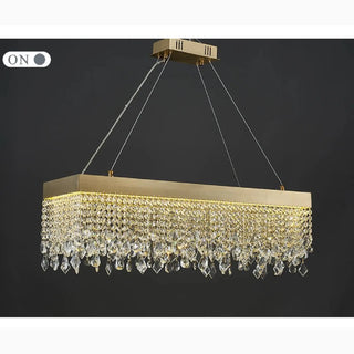 MIRODEMI® Spotorno | Luxury gorgeous rectangle/oval chandelier lighting for dining room, kitchen