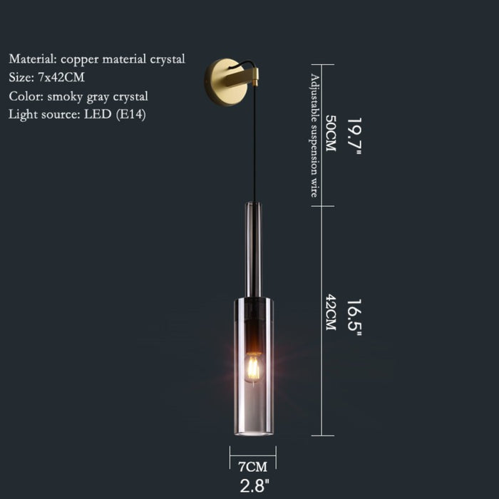 MIRODEMI® Spotorno | Modern Copper Crystal Pendant Lights