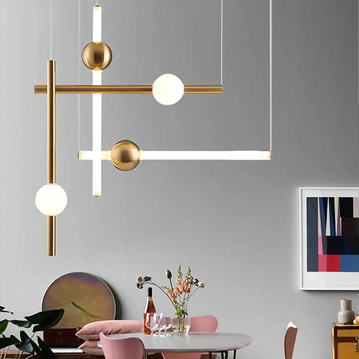 MIRODEMI® St. Gallen | Stylish Designer Gold Pendant Light