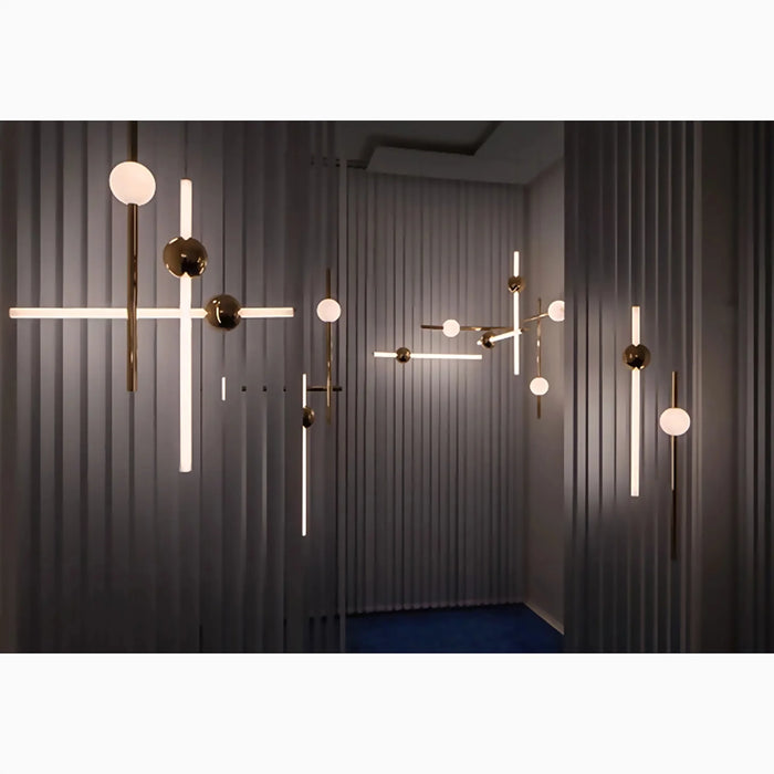 MIRODEMI® St. Gallen | Stylish Designer Gold Chandelier