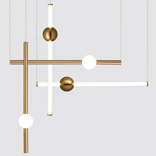 MIRODEMI® St. Gallen | Stylish Designer Modern Gold Pendant Chandelier