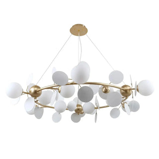 MIRODEMI® St. Moritz | Sleek White Ring Ceiling Chandelier