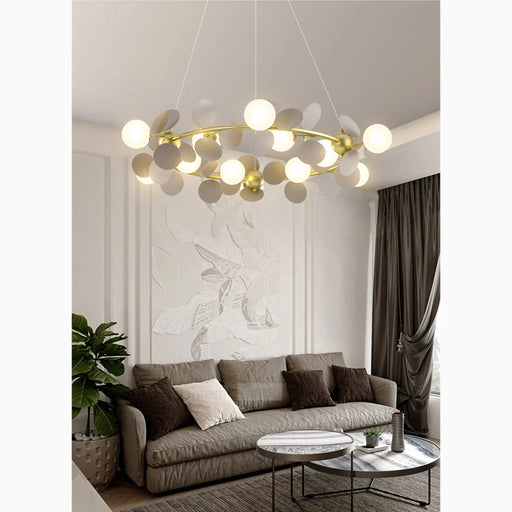 MIRODEMI® St. Moritz | Sleek Gold Glass Ceiling Chandelier