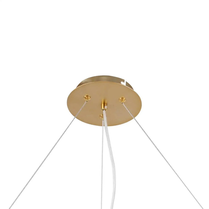 MIRODEMI® St. Moritz | Sleek Gold Ring Shaped Hanging Ceiling Chandelier
