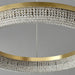 MIRODEMI® Stäfa | Luxury Gold Ring Shaped Hanging Ceiling Chandelier with Crystals