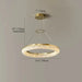 MIRODEMI® Stäfa | Luxury Gold Ring Hanging Chandelier with Crystals
