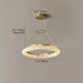 MIRODEMI® Stäfa | Luxury Gold Ring Hanging Ceiling Crystal Chandelier