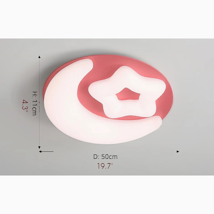 MIRODEMI® Stavelot | Moon LED pink Lamp For Kids Room