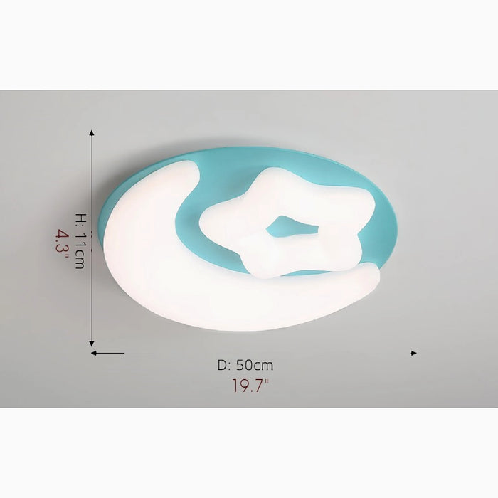 MIRODEMI® Stavelot | Moon LED Ceiling Lamp For Kids Room sizes
