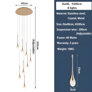 MIRODEMI® Stresa | Spiral Design Staircase Chandelier