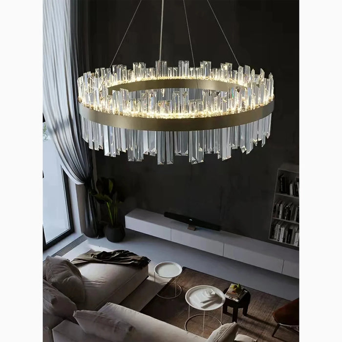 MIRODEMI® Sursee | Luxury Crystal Drum Ceiling Hanging Lighting Fixture