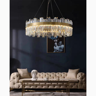 MIRODEMI® Sursee | Swanky Glass Drum Ceiling Chandelier