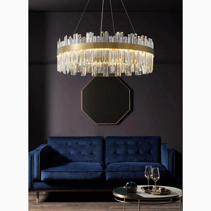 MIRODEMI® Sursee | Luxury Crystal Drum Ceiling Hanging Light Fixture