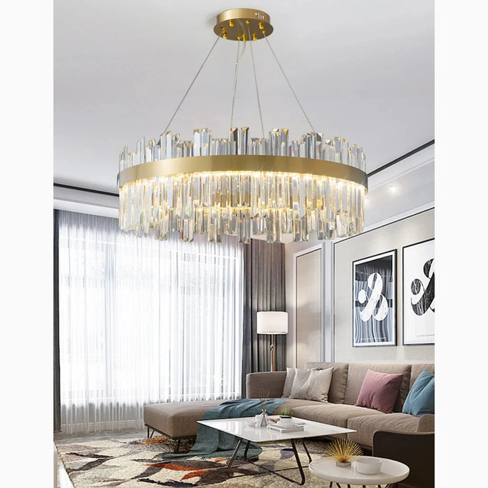 MIRODEMI® Sursee | Swanky Glass Drum Ceiling Chandelier