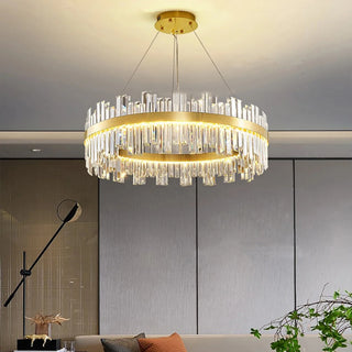 MIRODEMI® Sursee | Contemporary Glass Drum Ceiling Chandelier for Elegant Homes