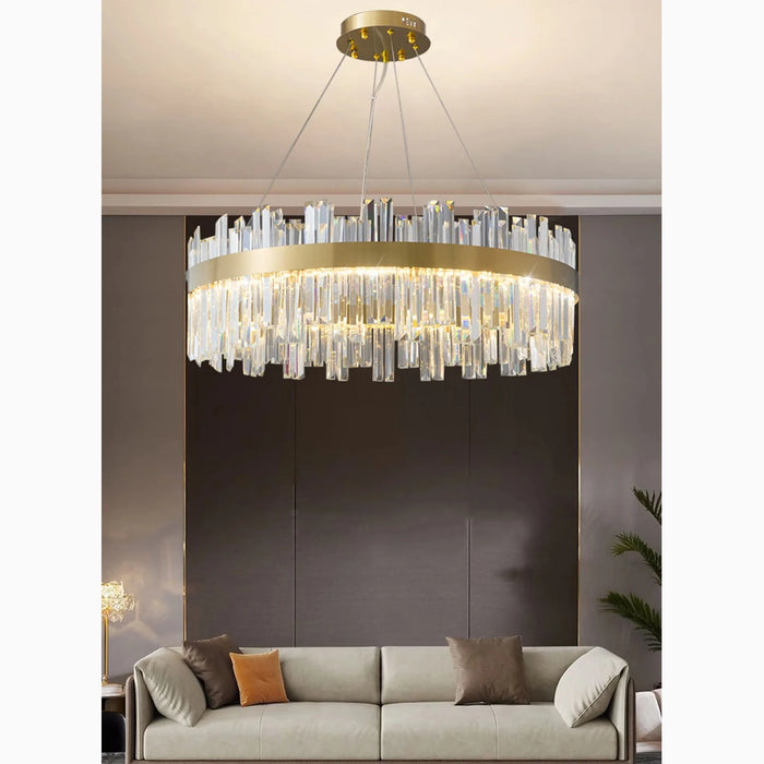 MIRODEMI® Sursee | Luxury Crystal Drum Ceiling Hanging Chandelier