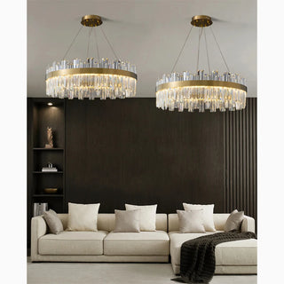 MIRODEMI® Sursee | Statement Glass Drum Chandelier for Sophisticated Interiors