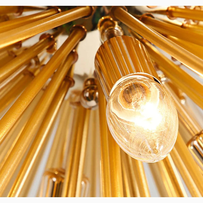 Luxury Gold Crystal Cone Loft Chandelier | Modern Design | Ligting for Living Room | Energy efficient illumination