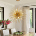 Luxury Gold Crystal Cone Loft Chandelier | Modern Design | Ligting for Living Room