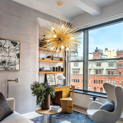 Luxury Gold Crystal Cone Loft Chandelier | Modern Design | Ligting for Living Room | Restaurants