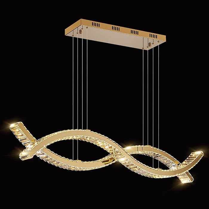 MIRODEMI® Tende | Special LED Chandelier in Wave Design