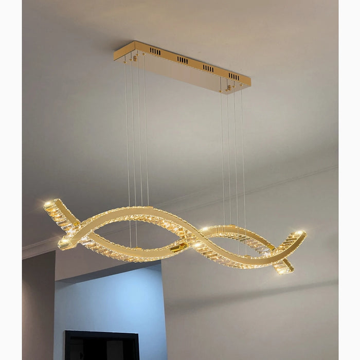 MIRODEMI® Tende | Gorgeous LED Chandelier in Wave Design