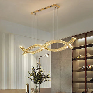 MIRODEMI® Tende | Classy LED Chandelier in Wave Design