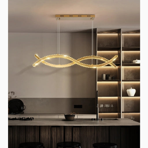 MIRODEMI® Tende | Luxury LED Chandelier in Wave Design