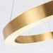 MIRODEMI® Thalwil | Classy Gold Metal Rings Ceiling Chandelier