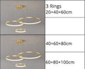 MIRODEMI® Thalwil | Chic Gold Rings Ceiling Chandelier for Modern Homes