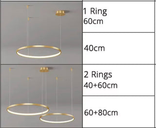 MIRODEMI® Thalwil | Elegant Gold Ring Ceiling Chandelier for Luxurious Interiors