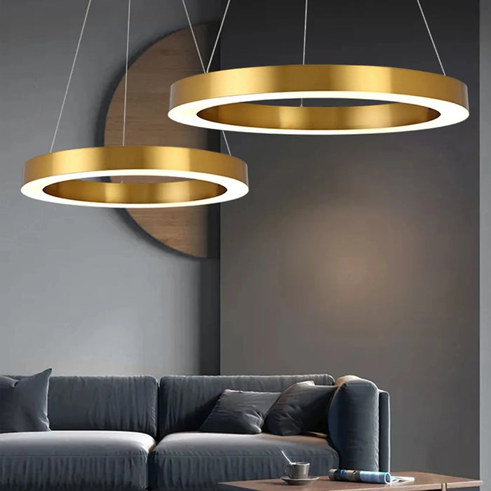 MIRODEMI® Thalwil | Classic Gold Rings Chandelier