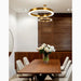 MIRODEMI® Thalwil | Classic Gold Rings Ceiling Chandelier