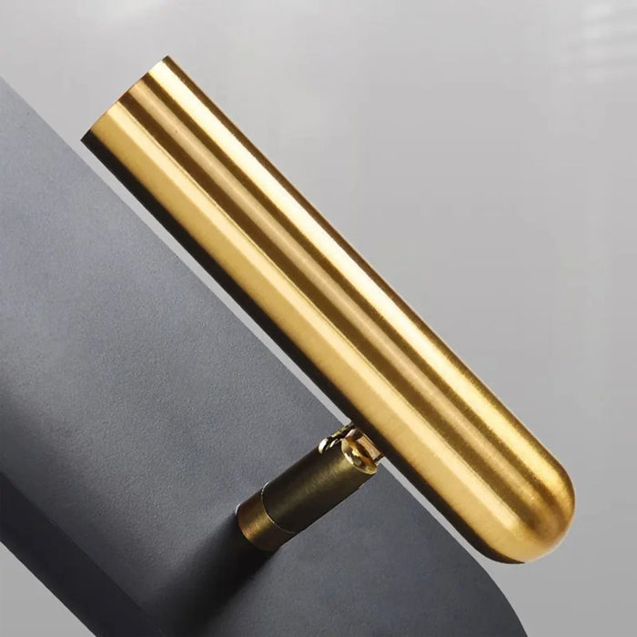 MIRODEMI® Thusis | Modern Minimalistic Rotatable Black and Gold Wall Sconce