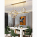 MIRODEMI Tielt Broken Glass Design Crystal Rings Hanging LED Art Chandelier For Dining Room Decor