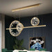 MIRODEMI Tielt Broken Glass Design Crystal Rings Hanging LED Art Chandelier For Home Decoration