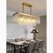MIRODEMI Tienen Rectangle Frosted Glass Suspension Luminaire Chandelier For Home Decor