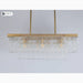 MIRODEMI Tienen Rectangle Frosted Glass Suspension Luminaire Chandelier Lights Off