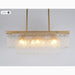 MIRODEMI Tienen Rectangle Frosted Glass Suspension Luminaire Chandelier Lights On