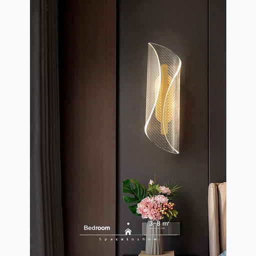 MIRODEMI® Toledo | Gold LED Wall Light Fixture For Bedroom