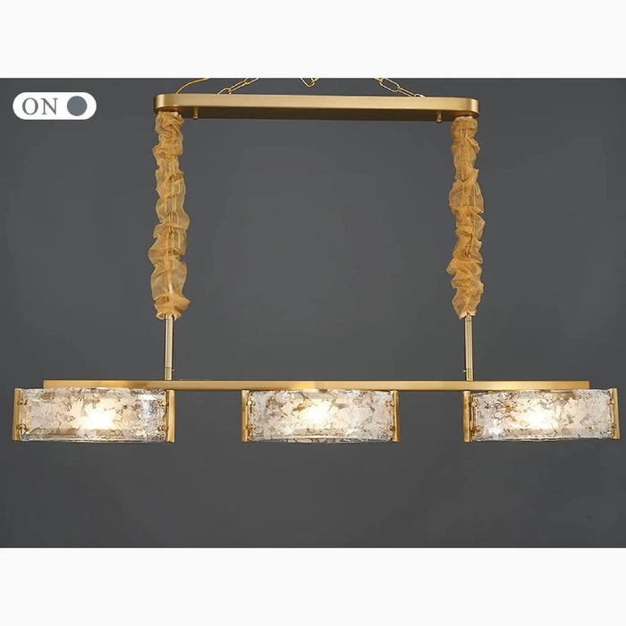 MIRODEMI® Tongeren | Aesthetic Gold Long Art Glass 3 Head Design Creative Led Luxury Chandelier